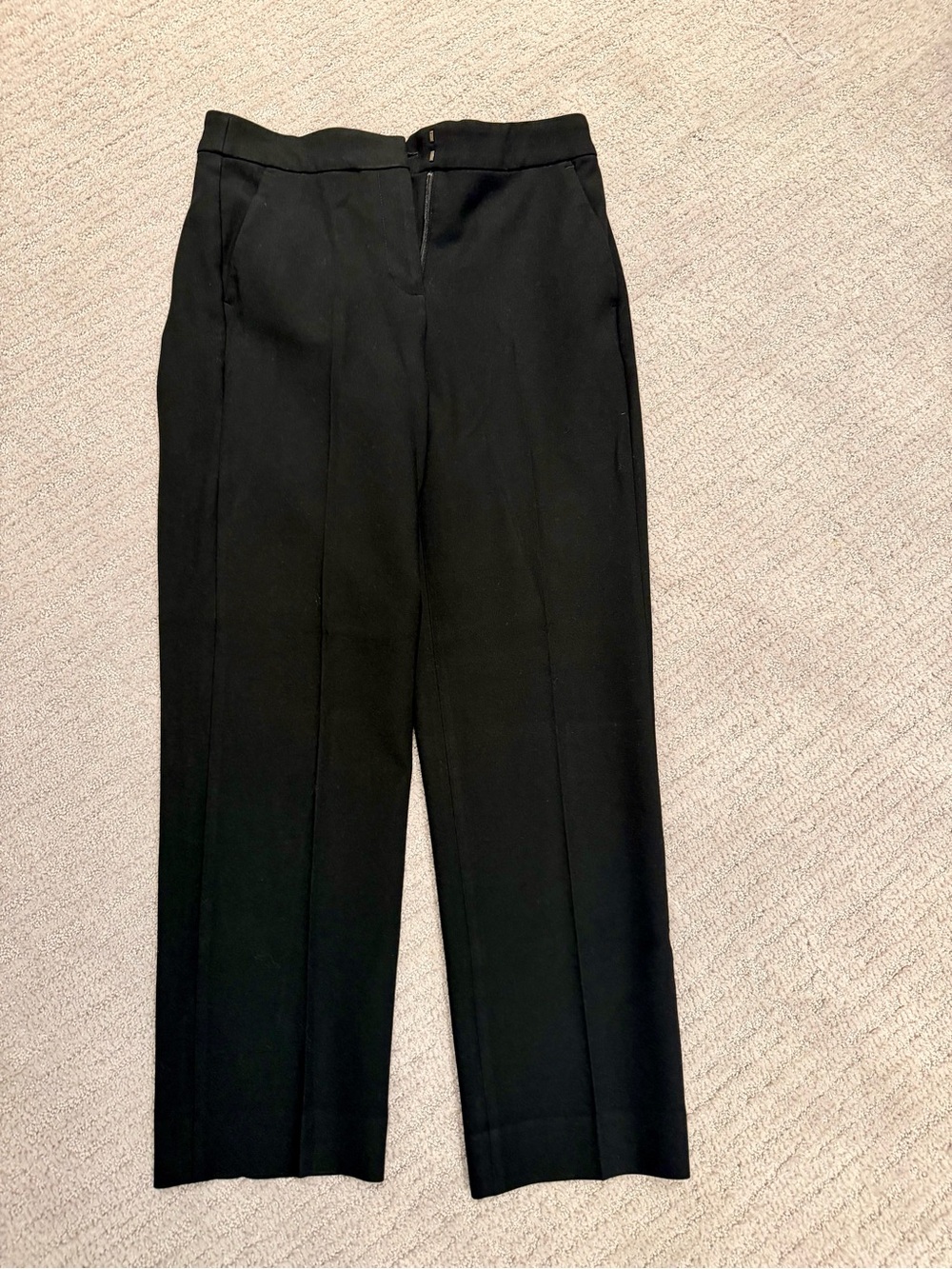 J. Crew Black Straight-Leg Tailored Trousers